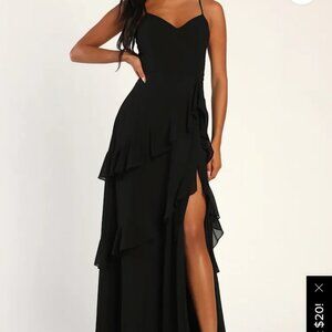 Lulus black bridesmaid dress